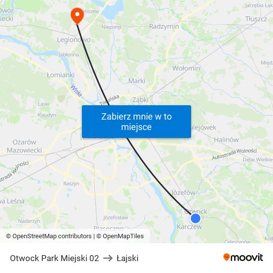 Otwock Park Miejski 02 to Łajski map