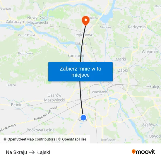 Na Skraju to Łajski map