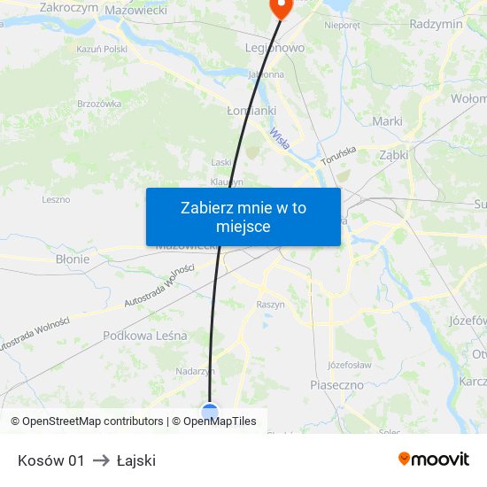 Kosów 01 to Łajski map