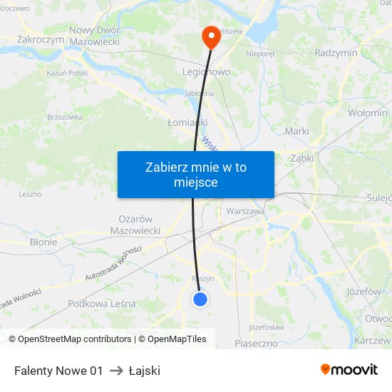 Falenty Nowe 01 to Łajski map