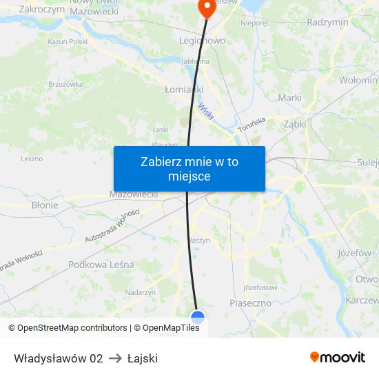 Władysławów 02 to Łajski map