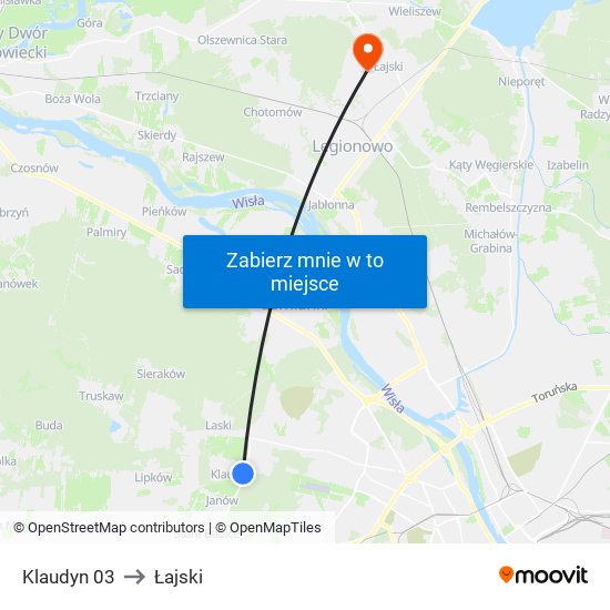 Klaudyn 03 to Łajski map