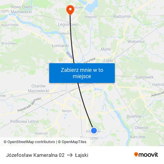 Józefosław Kameralna 02 to Łajski map