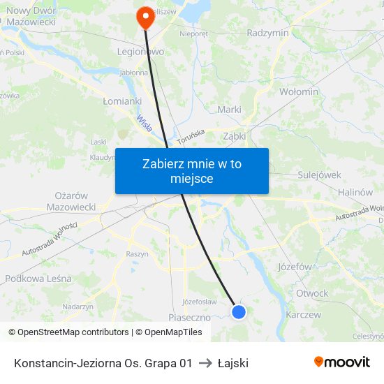 Konstancin-Jeziorna Os. Grapa 01 to Łajski map