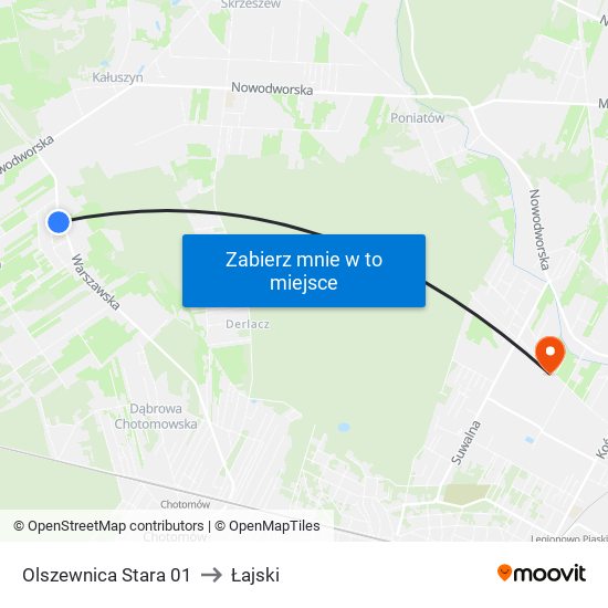 Olszewnica Stara to Łajski map