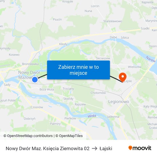 Nowy Dwór Maz. Księcia Ziemowita 02 to Łajski map