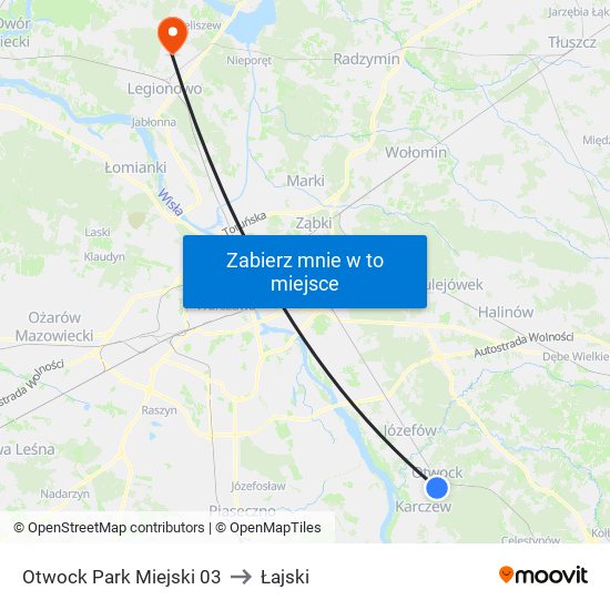 Otwock Park Miejski 03 to Łajski map