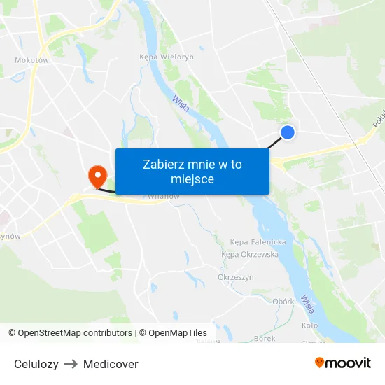 Celulozy to Medicover map
