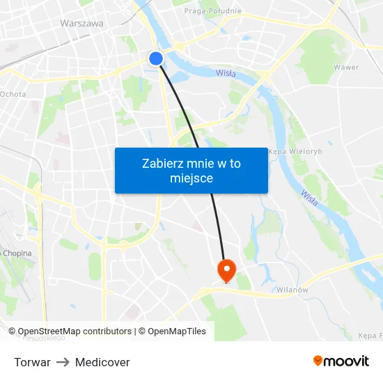 Torwar to Medicover map