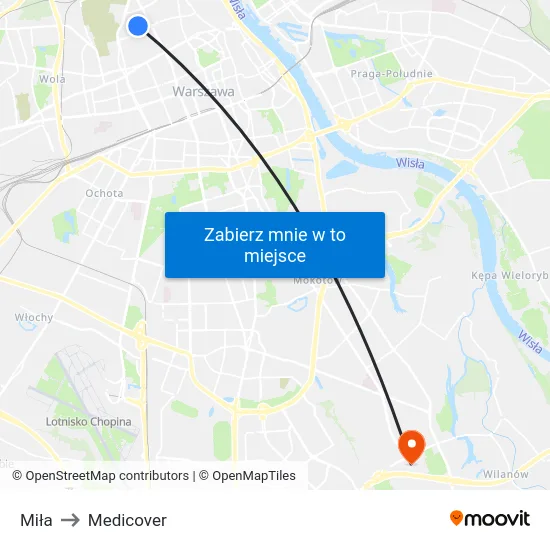 Miła to Medicover map
