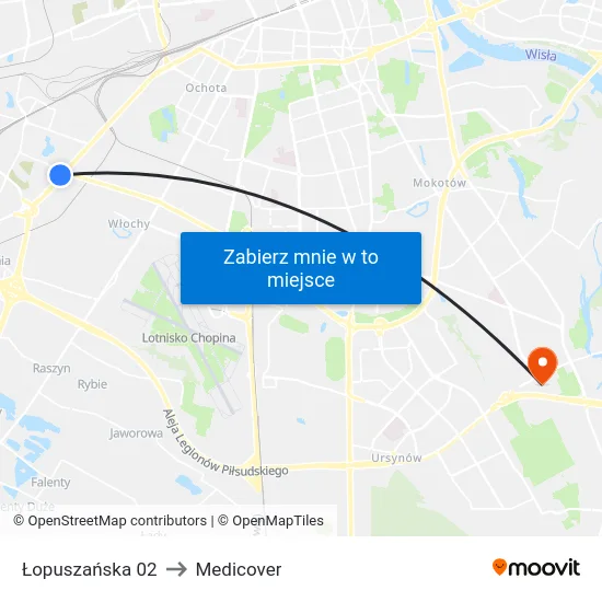 Łopuszańska 02 to Medicover map