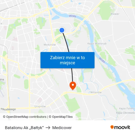 Batalionu Ak „Bałtyk” to Medicover map