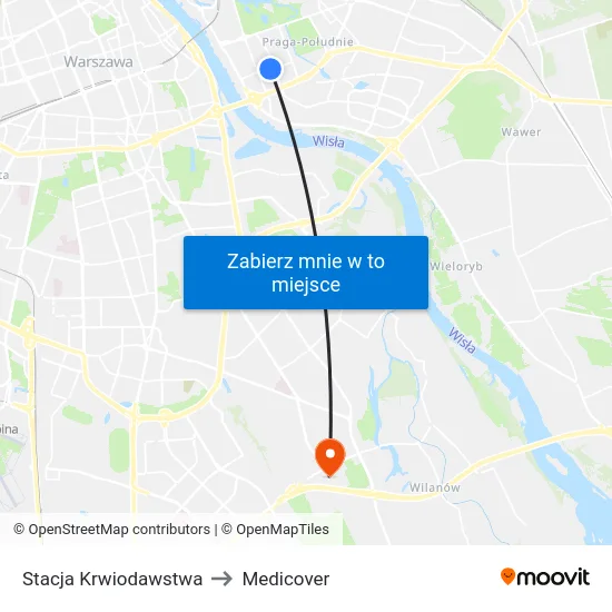Stacja Krwiodawstwa to Medicover map