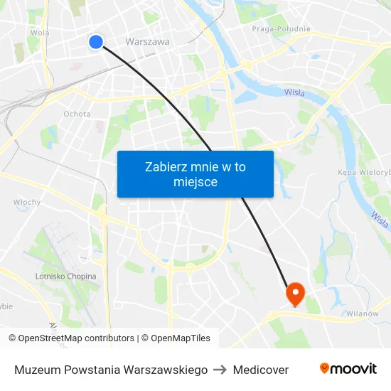 Muzeum Powstania Warszawskiego to Medicover map