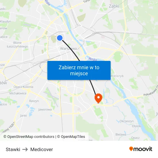 Stawki to Medicover map
