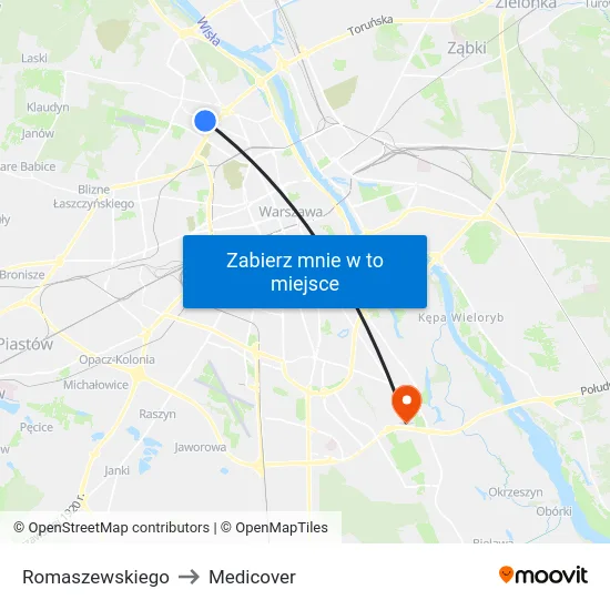 Romaszewskiego to Medicover map