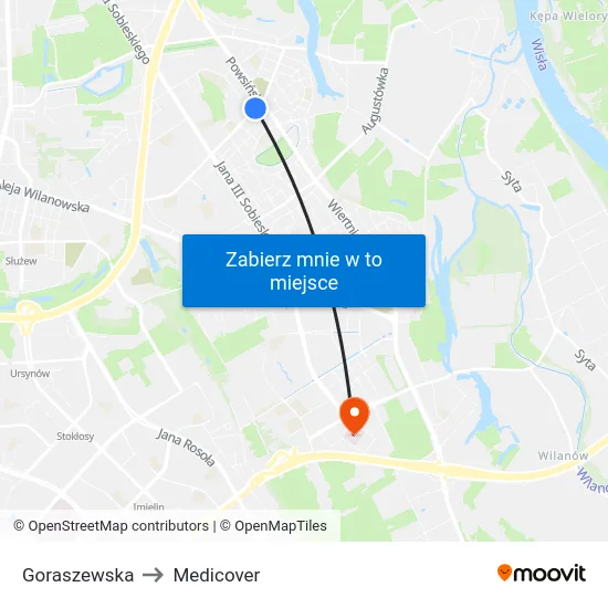 Goraszewska to Medicover map