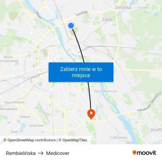 Rembielińska to Medicover map