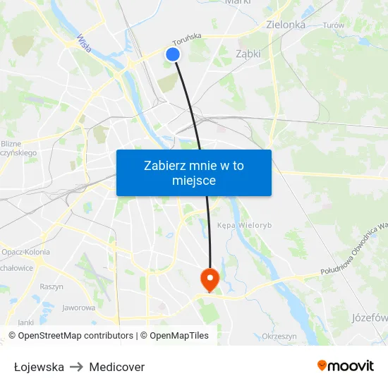 Łojewska to Medicover map
