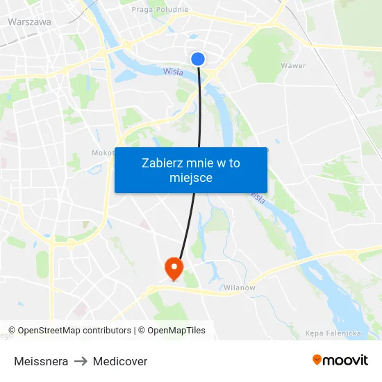 Meissnera to Medicover map
