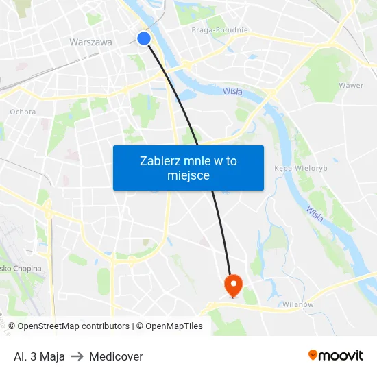 Al. 3 Maja to Medicover map