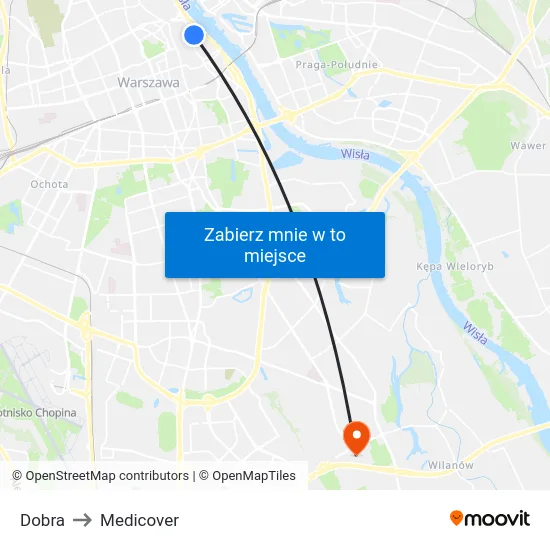 Dobra to Medicover map
