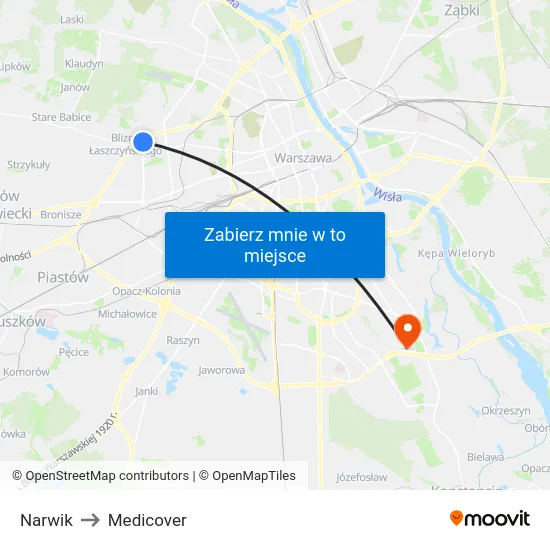 Narwik to Medicover map