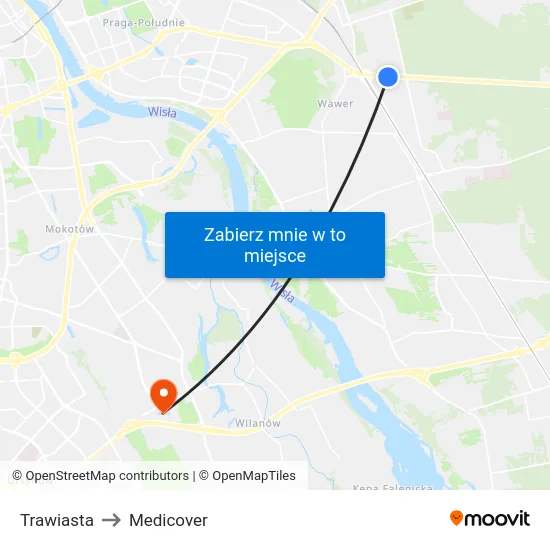 Trawiasta to Medicover map