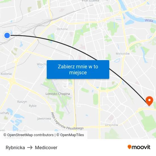 Rybnicka to Medicover map