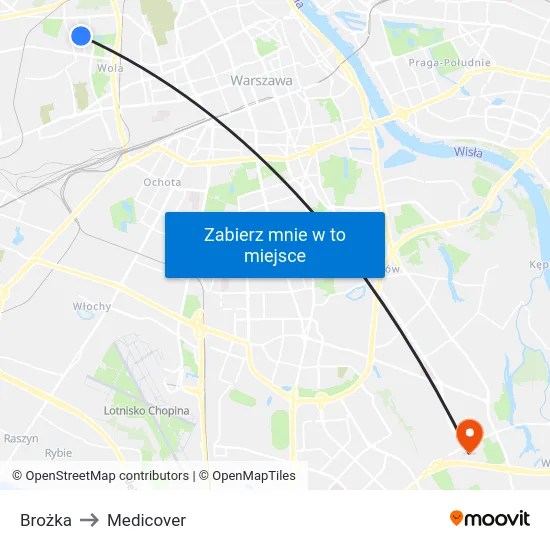 Brożka to Medicover map