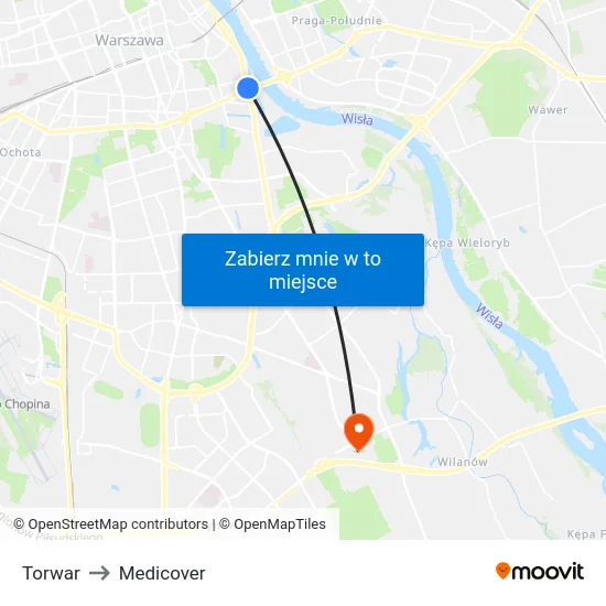 Torwar to Medicover map