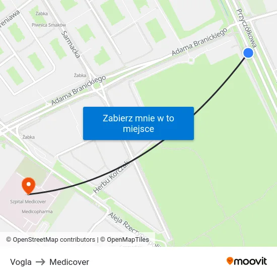 Vogla to Medicover map