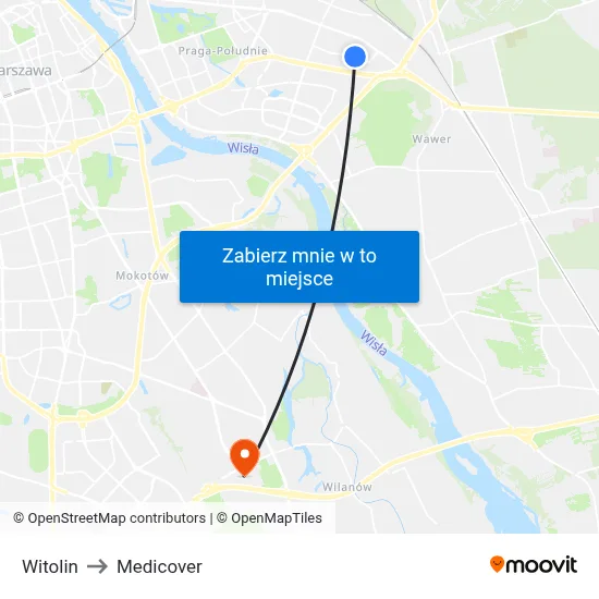 Witolin to Medicover map