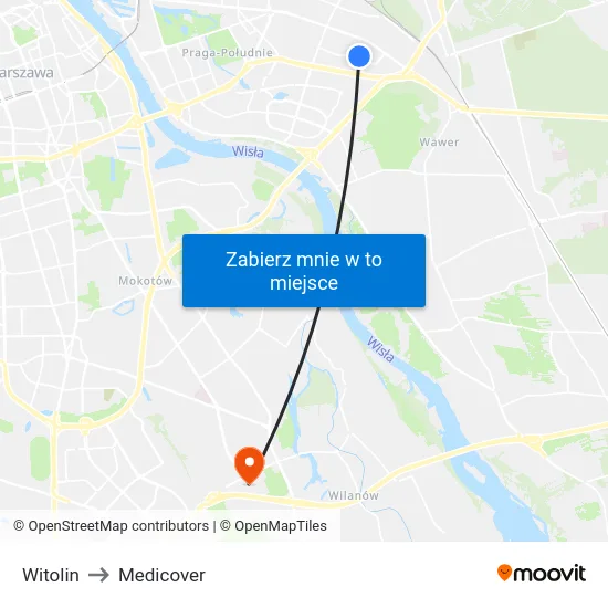 Witolin to Medicover map
