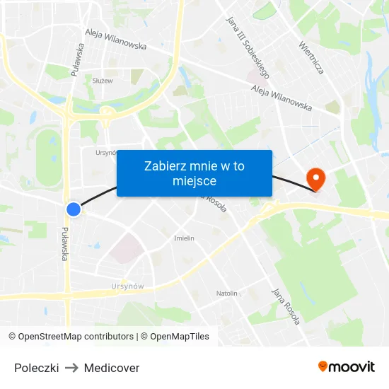 Poleczki to Medicover map