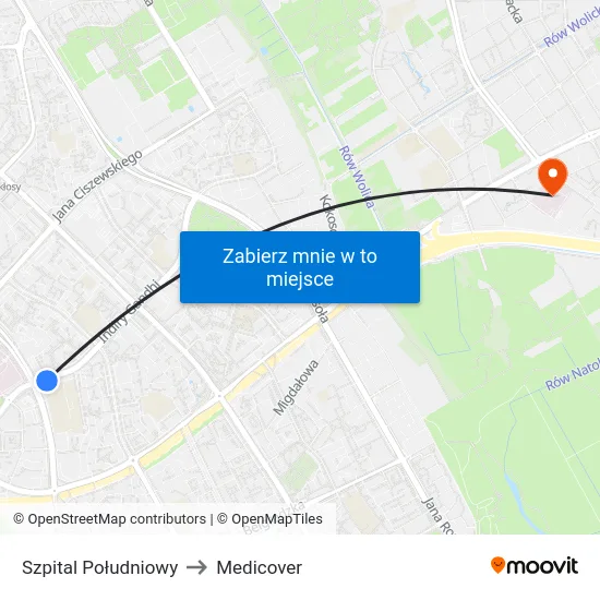Szpital Południowy to Medicover map