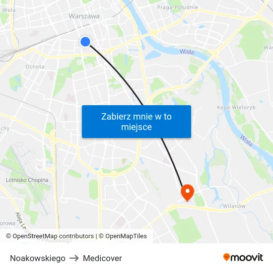 Noakowskiego to Medicover map
