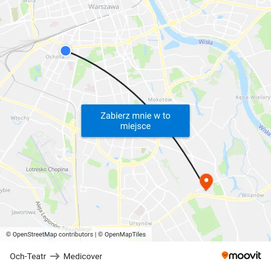Och-Teatr to Medicover map