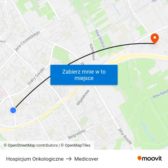 Hospicjum Onkologiczne to Medicover map