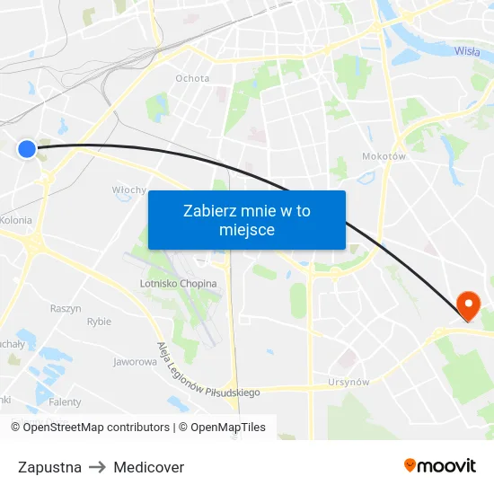 Zapustna to Medicover map