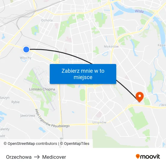 Orzechowa to Medicover map