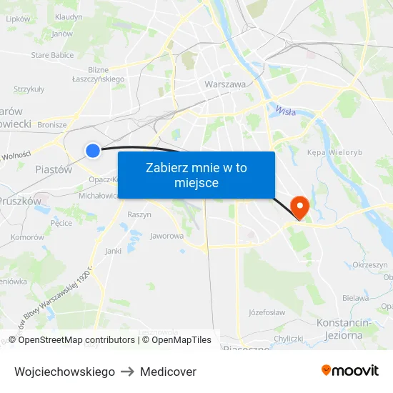 Wojciechowskiego to Medicover map
