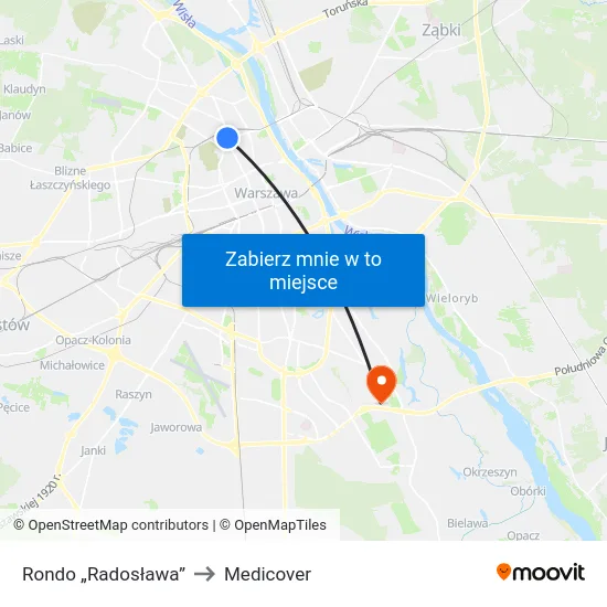 Rondo „Radosława” to Medicover map
