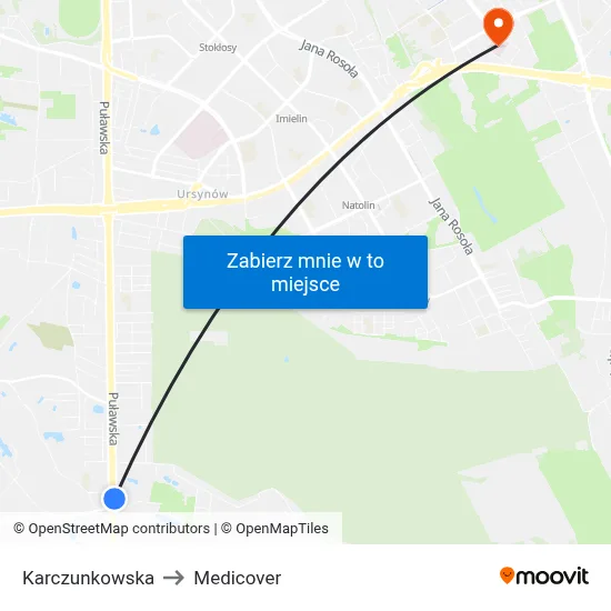 Karczunkowska to Medicover map