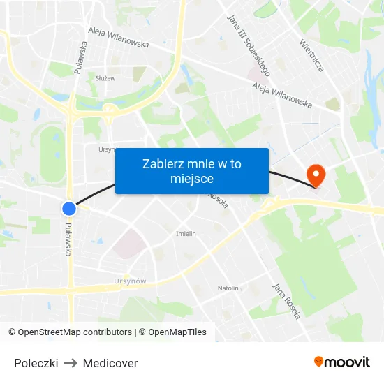 Poleczki to Medicover map