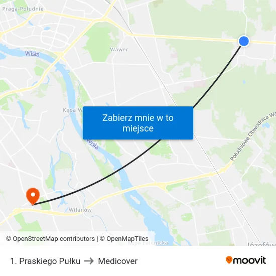 1. Praskiego Pułku to Medicover map