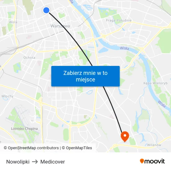 Nowolipki to Medicover map