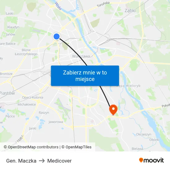 Gen. Maczka to Medicover map