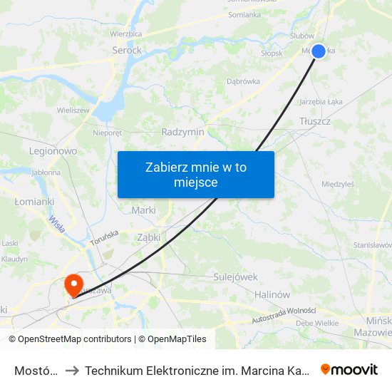 Mostówka to Technikum Elektroniczne im. Marcina Kasprzaka nr 36 map