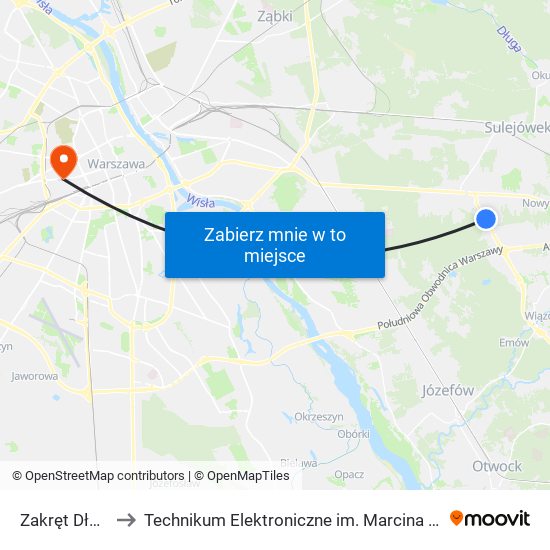 Zakręt Długa 01 to Technikum Elektroniczne im. Marcina Kasprzaka nr 36 map